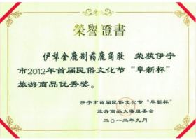 首屆民俗文化節(jié) “阜新杯”旅游商品優(yōu)秀獎